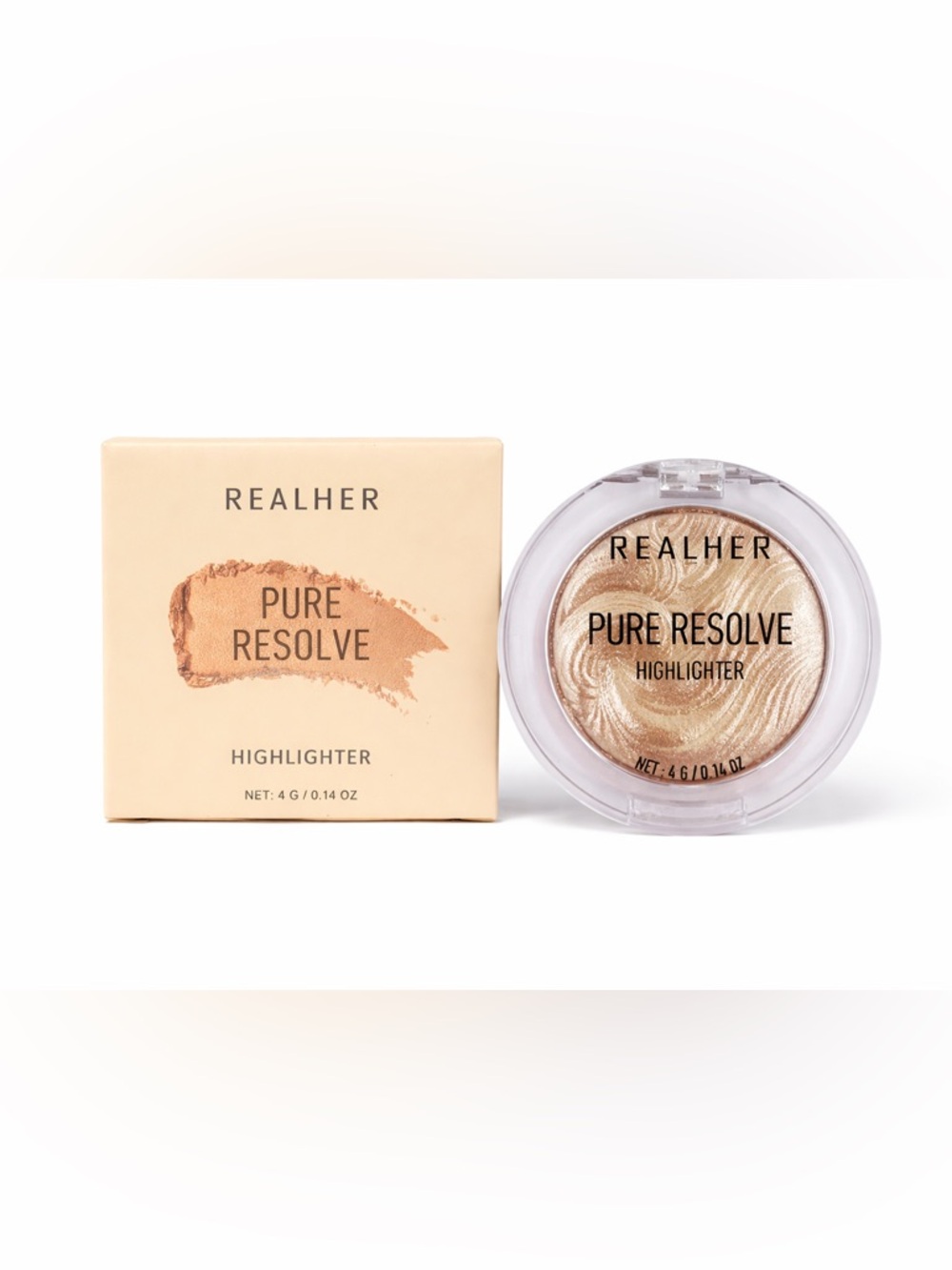 NEW/Sealed REALHER Pure Resolve Highlighter - Champagne
